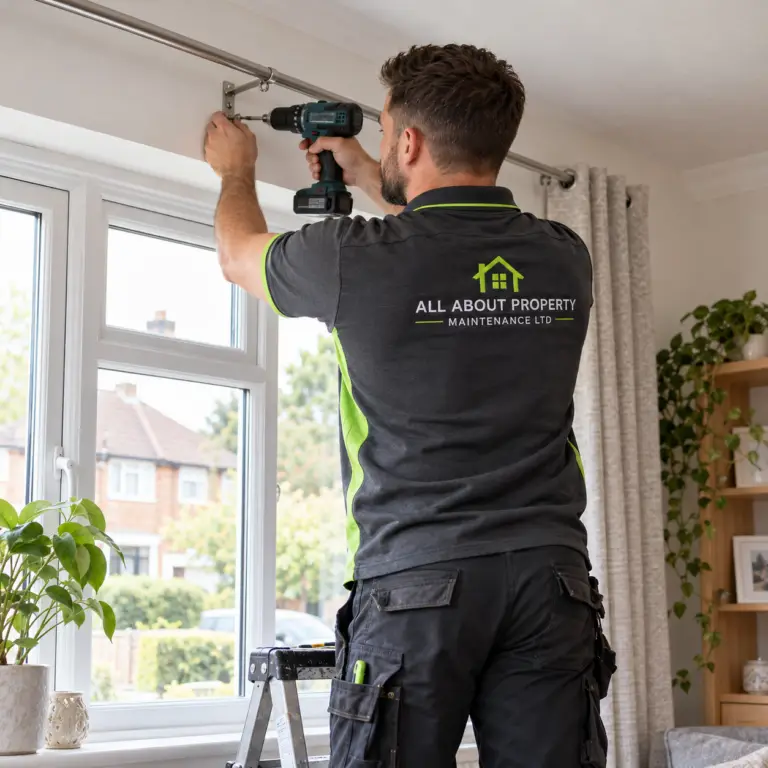 Handyman carrying out property maintenance work